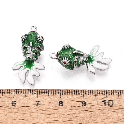 Brass Enamel Pendants KK-T071-27P-01-1