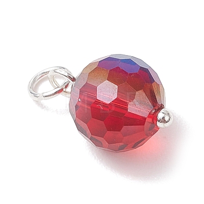 AB Color Plated Transparent Glass Pendants PALLOY-JF04972-02-1