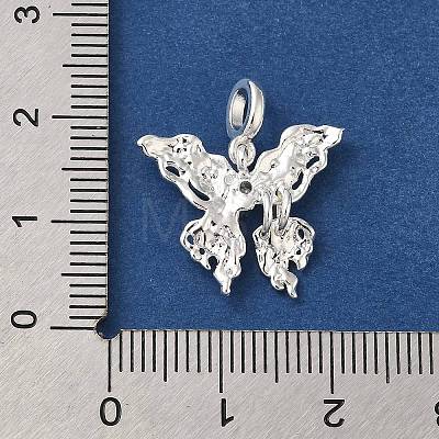 Rack Plating Brass Micro Pave Cubic Zirconia Pendants KK-M014-11P-1