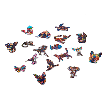 Craftdady 17Pcs 17 Style Alloy Enamel Pendants ENAM-CD0001-14-1