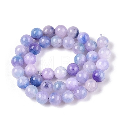 Dyed Natural White Jade Beads Strands G-T138-10mm-210-13-1