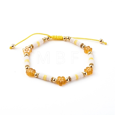 Adjustable Nylon Thread Braided Beads Bracelets BJEW-JB06140-1