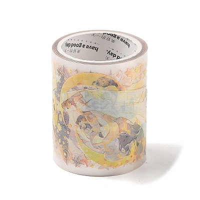 Moon Goddess Theme PET Waterproof Decorative Adhesive Tapes for DIY Scrapbooking TAPE-U001-01D-1