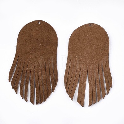 Eco-Friendly Sheepskin Leather Tassel Big Pendants FIND-S301-14D-1