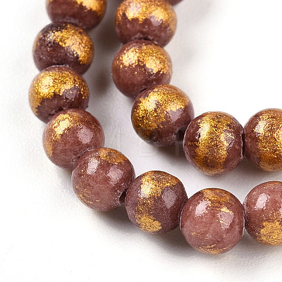 Natural Mashan Jade Beads Strands G-A255-A01-04F-1