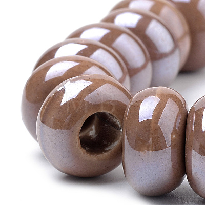 Glazed Porcelain Rondelle Beads X-PORC-Q219-13x9-F12-1