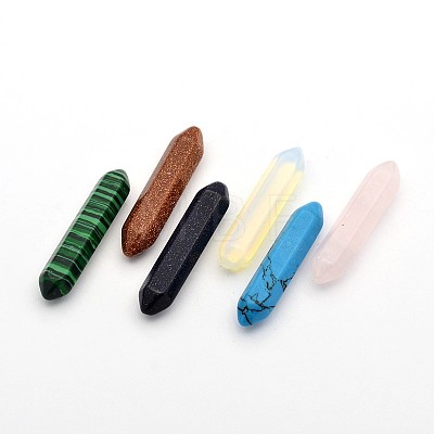 Bullet Gemstone Pointed Pendants for Wire Wrapped Pendants Making G-M160-01-1