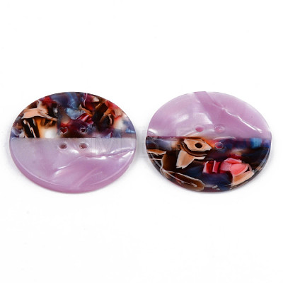 4-Hole Cellulose Acetate(Resin) Buttons BUTT-S026-003B-01-1
