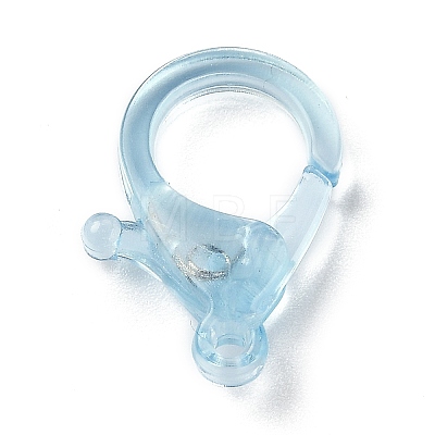 Transparent Plastic Lobster CLaw Clasps KY-H005-A02-1