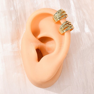 Brass Multilayer C-Shaped Cuff Earrings EJEW-D332-05D-G-1