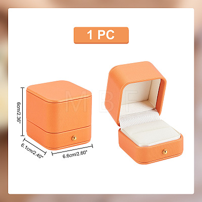 PU Leather Ring Jewelry Box CON-WH0088-36-1