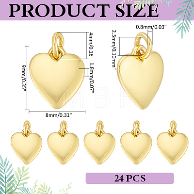 24Pcs Brass Pendants KK-ME0001-62-1