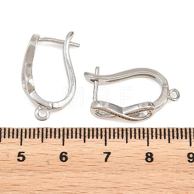 Brass Hoop Earrings Findings KK-K340-34P-1