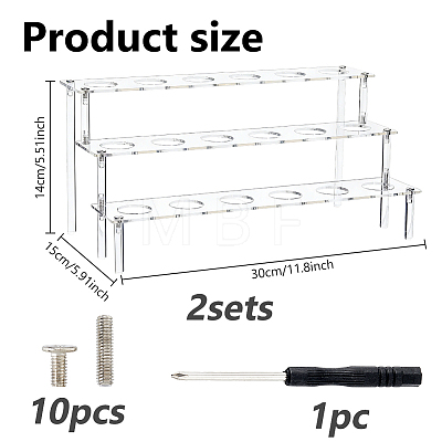 3-Tier Acrylic Ice Cream Display Riser Stands ODIS-WH0030-357B-1
