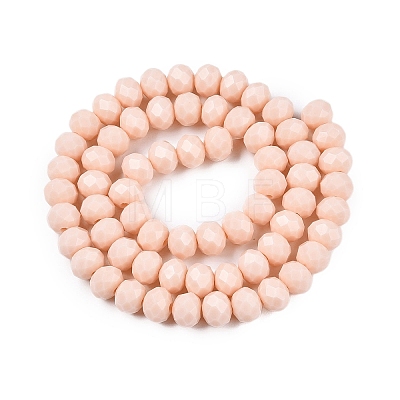 Opaque Solid Color Imitation Jade Glass Beads Strands EGLA-A044-P8mm-D05-1