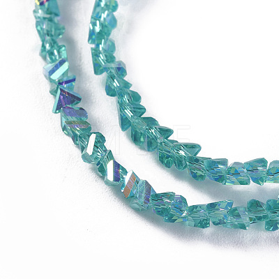 Electroplate Glass Beads Strands EGLA-E057-01A-03-1