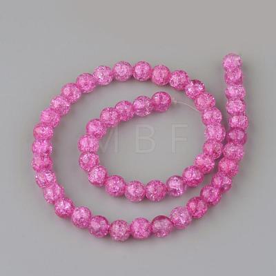 Synthetic Crackle Quartz Beads Strands GLAA-S134-6mm-04-1