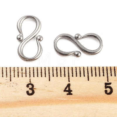 Non-Tarnish 304 Stainless Steel S-Hook Clasps STAS-L082-001P-02-1