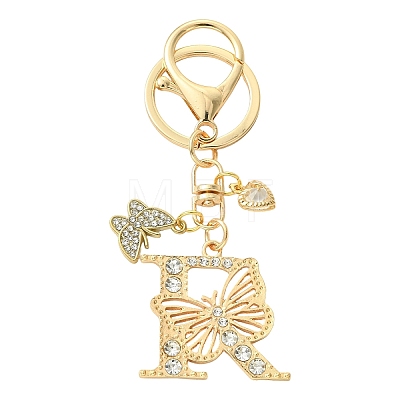 Alloy Rhinestone & Iron Keychain KEYC-YW00279-03-1