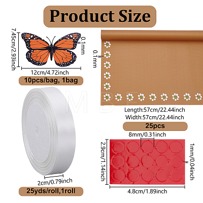 25Sheets Flower Wrapping Paper DIY-GA0009-87-1