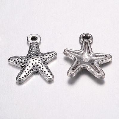 Tibetan Style Alloy Starfish/Sea Stars Pendants X-LF0463Y-1