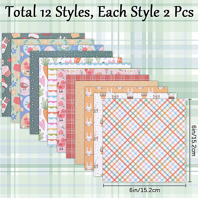 24Pcs 12 Styles Scrapbook Paper Pads DIY-WH0028-47G-1
