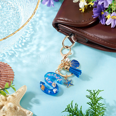 Star Resin & Shell Keychains KEYC-TAC00087-01S-1