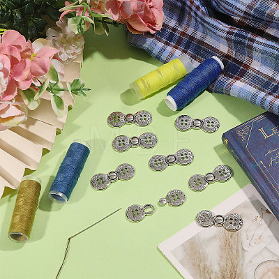 Zinc Alloy Snap Lock Clasps LS-FIND-WH0149-96P-1