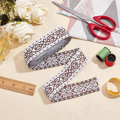 Polyester Grosgrain Ribbon OCOR-WH0063-24-1