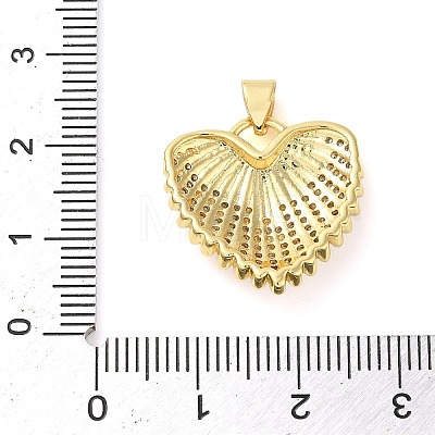 Rack Plating Brass Micro Pave Clear Cubic Zirconia Pendants KK-C047-12G-1