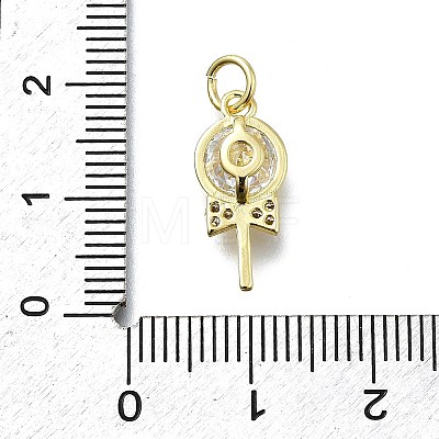 Brass Micro Pave Cubic Zirconia Pendants KK-K400-42G-03-1