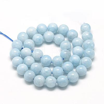 Natural Aquamarine Beads Strands G-R446-6mm-05-1