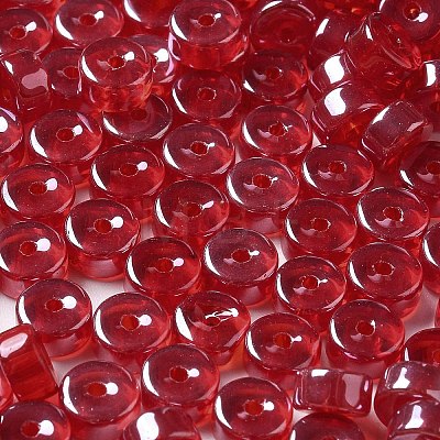 Transparent Colours Luster Glass Seed Beads SEED-E001-T3x6mm-A02-1