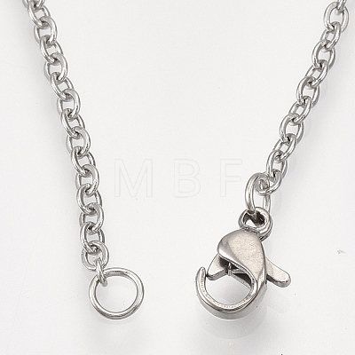 201 Stainless Steel Pendant Necklaces NJEW-T009-JN035-1-40-1