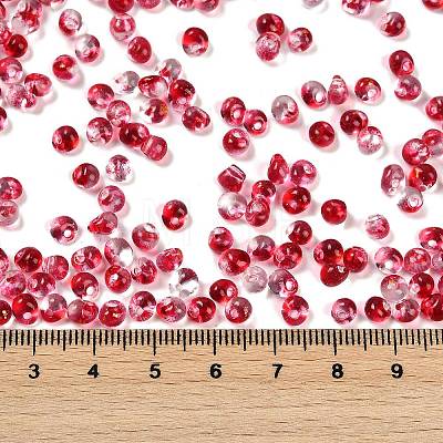 6/0 Spray Paint Fringe Glass Seed Beads SEED-H003-11F-1