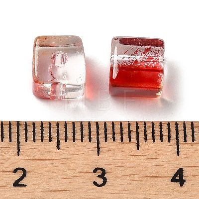 Two Tone Transparent Glass Beads X1-GLAA-NH0001-03A-1