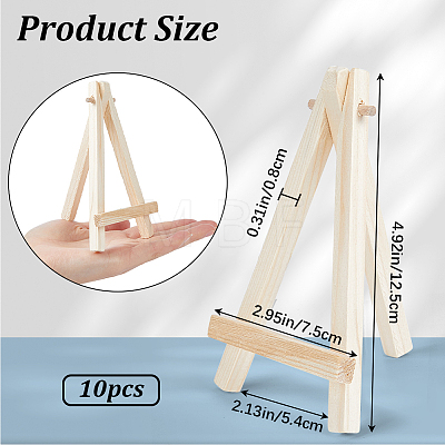 Foldable Wood Triangle Easel WOOD-WH0022-55A-1