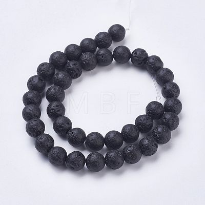 Natural Lava Rock Beads Strands G-J346-37-10mm-1