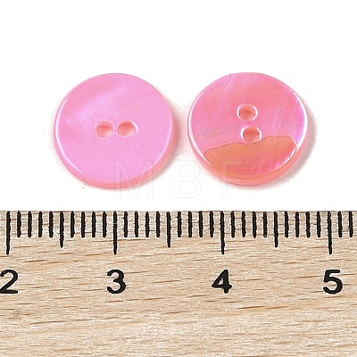 Spray Paint Natural Freshwater Shell Button BSHE-H018-15D-1