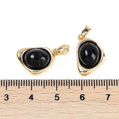 Black Glass Pendants KK-U043-52G-04-1