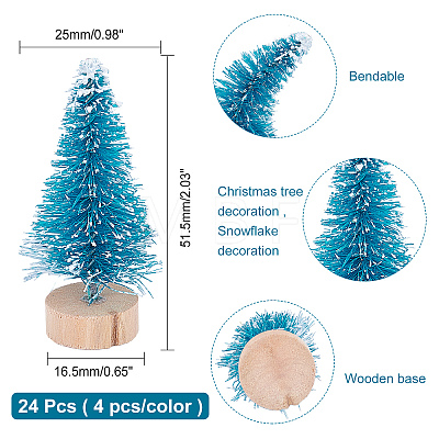 Christmas Tree Plastic Home Ornaments DJEW-WH0015-04-1