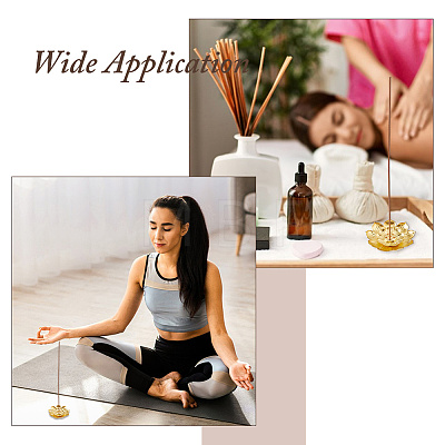 60Pcs Alloy Lotus Incense Burner Holder AJEW-DC0003-91B-1