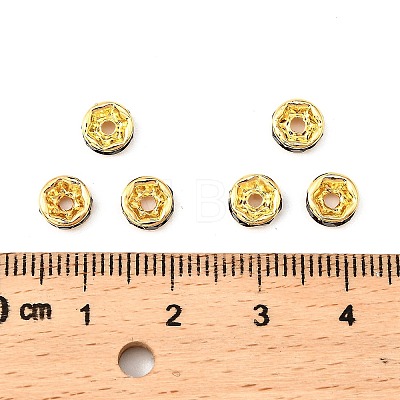 Brass Rhinestone Spacer Beads RB-A014-Z6mm-02G-1