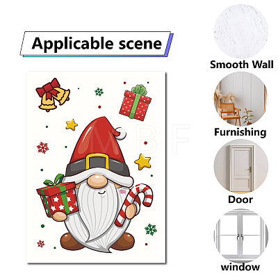 8 Sheets 8 Styles Christmas PVC Waterproof Wall Stickers DIY-WH0345-043-1
