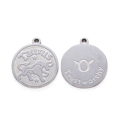 Non-Tarnish 201 Stainless Steel Pendants STAS-R106-08-1