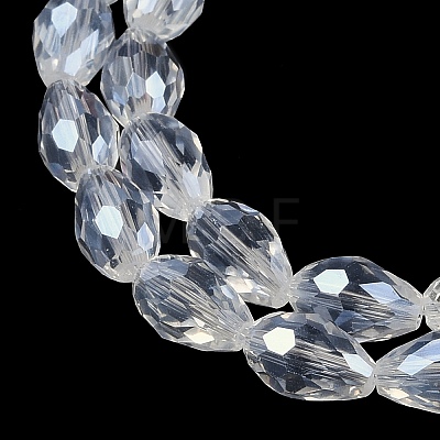 Transparent Electroplate Glass Beads Strands EGLA-N013-T10mm-B-M-1