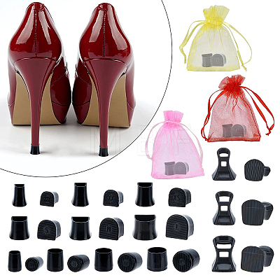 Gorgecraft 13 Pairs 13 Style PVC High Heel Stoppers Protector AJEW-GF0005-22B-1