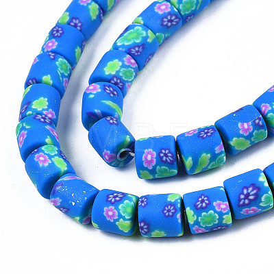 Handmade Polymer Clay Bead Strands X-CLAY-T020-10F-1