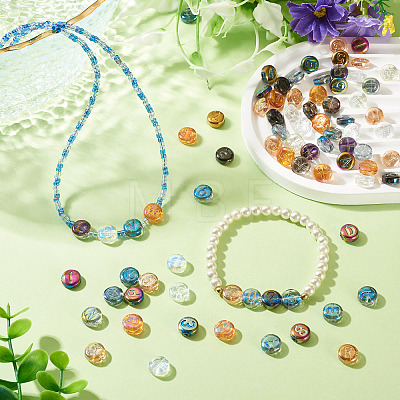 80Pcs Electroplate Transparent Glass Beads EGLA-TA0030-08-1