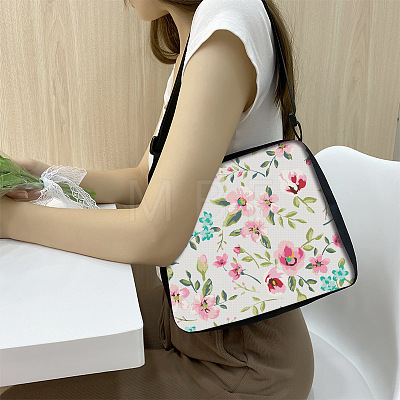 Flower Printed Polyester Shoulder Bags PW-WG4B978-02-1